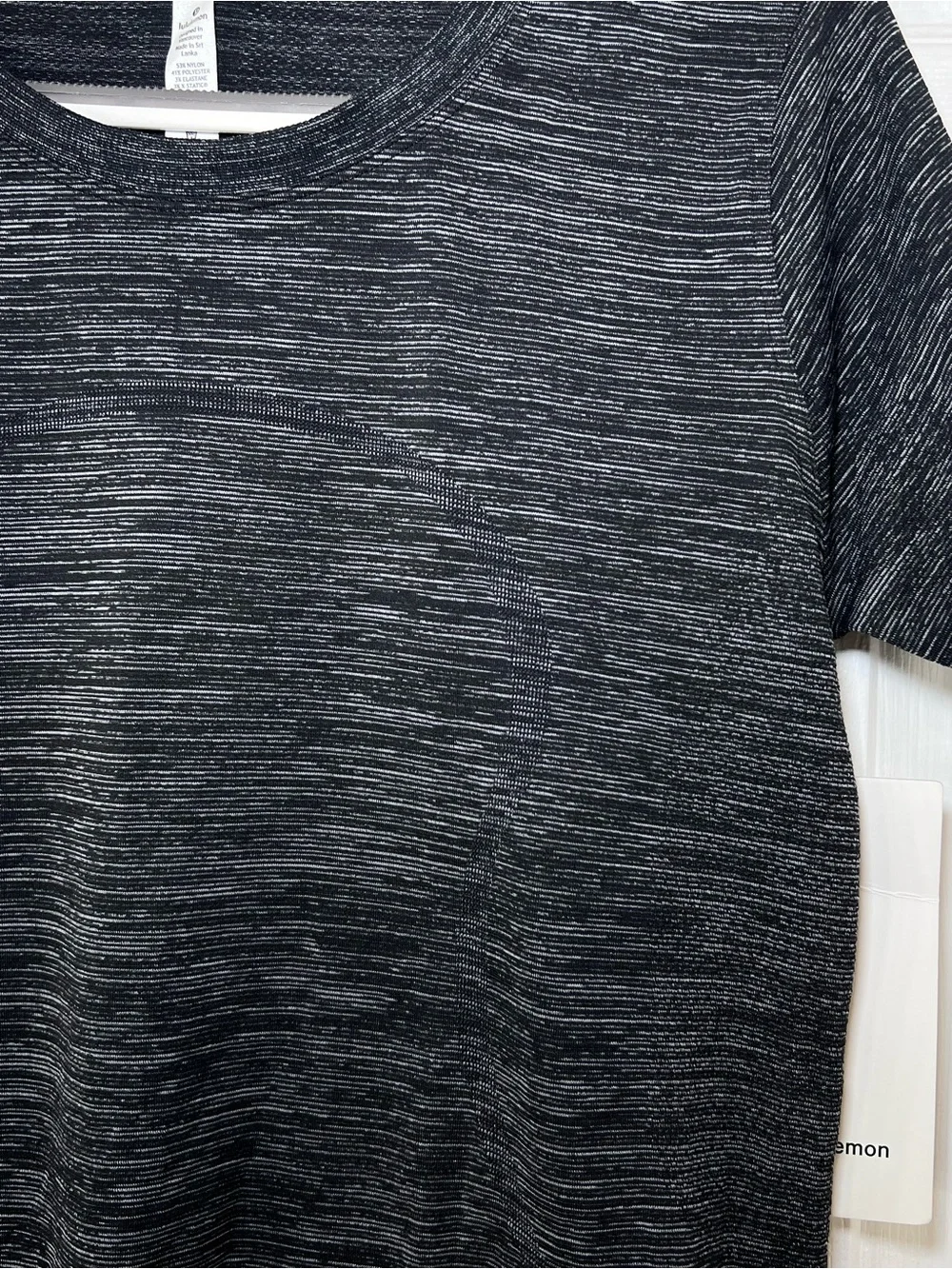Lululemon Long Distance Short Sleeve Heathered Black (First Release) Size 6 NWT